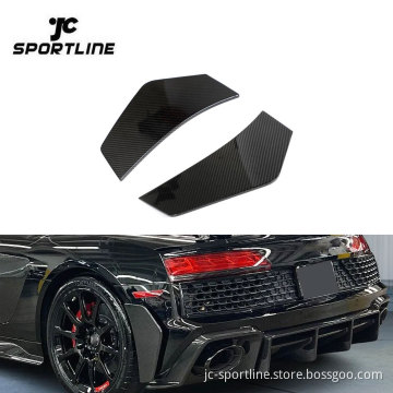JC Sportline R8 Dry Carbon Rear Bumper Trims for 2023 Audi R8 V10 GT Coupe 2-Door